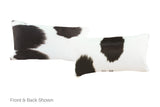 Black and White Cowhide Pillow 12x22 #A51767 by Hudson Hides