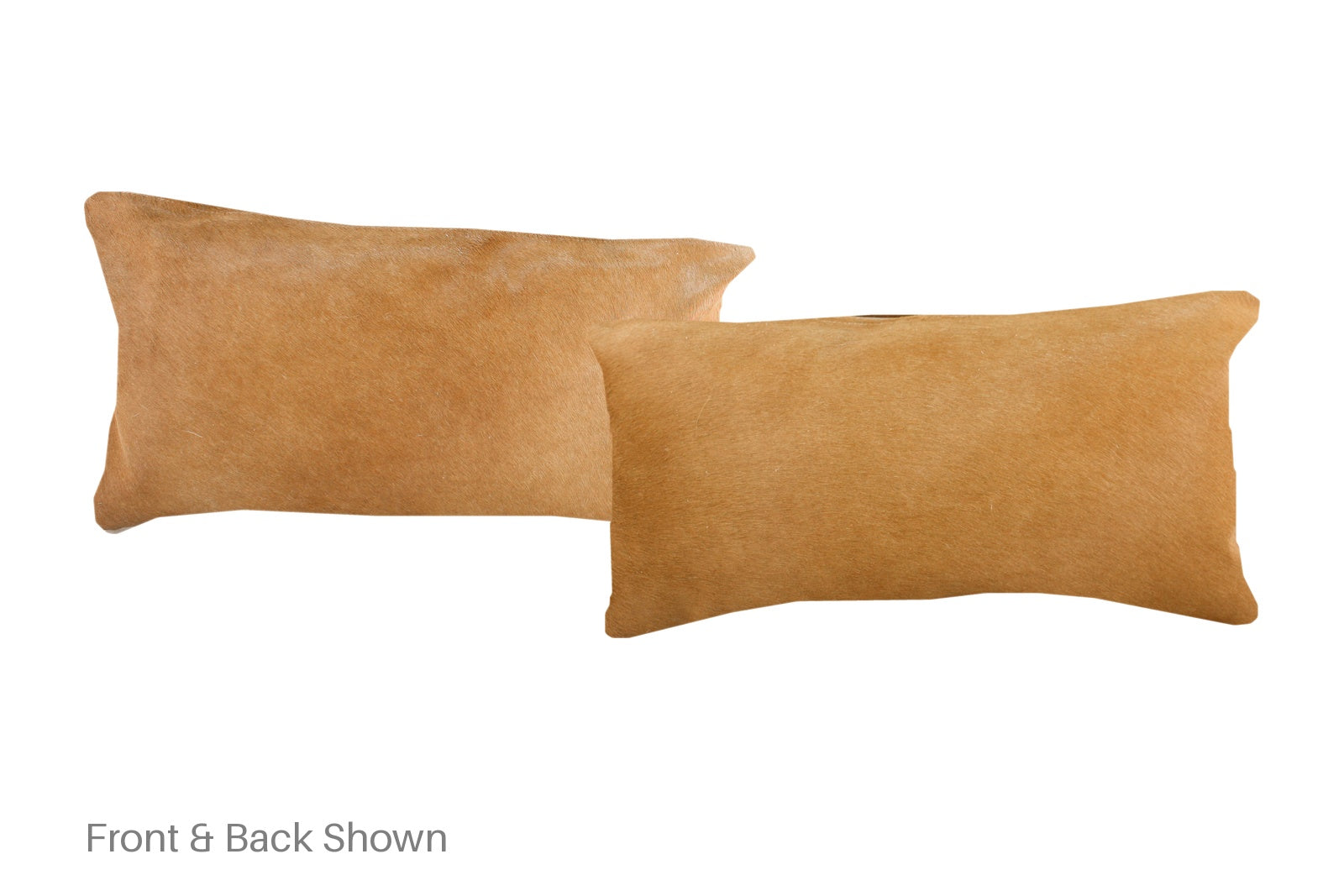 Solid Brown Cowhide Pillow #A51768