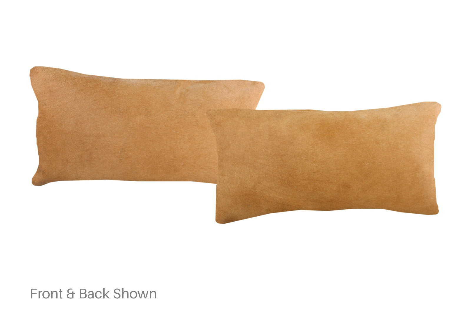 Solid Brown Cowhide Pillow #A51769
