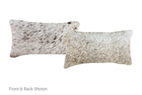 Salt and Pepper Black Cowhide Pillow 12x22 #A51774 by Hudson Hides