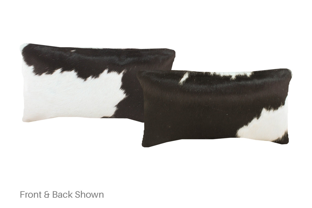 Black and White Cowhide Pillow #A51775