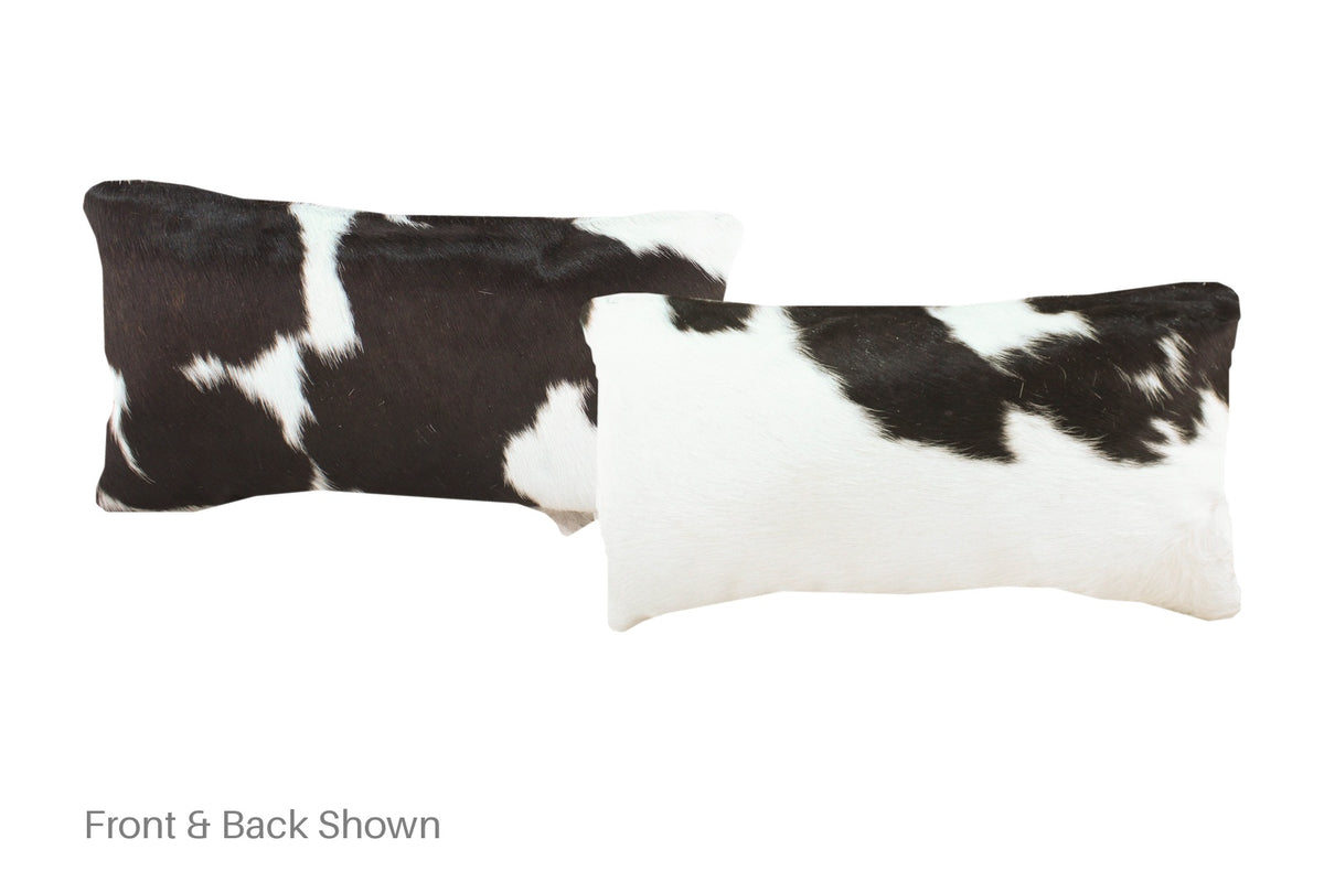 Black and White Cowhide Pillow #A51776