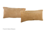 Solid Brown Cowhide Pillow 12x22 #A51777 by Hudson Hides