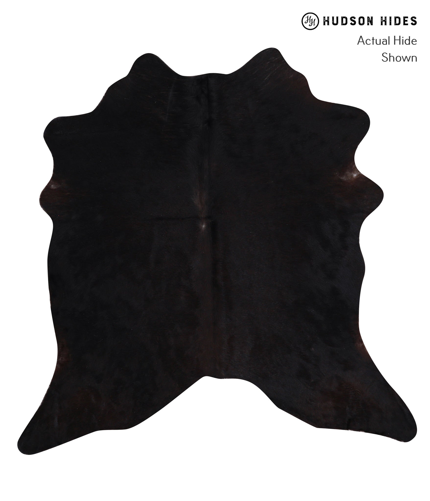 Solid Black Cowhide Rug #A5178