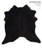 Solid Black X-Large Brazilian Cowhide Rug 6'7