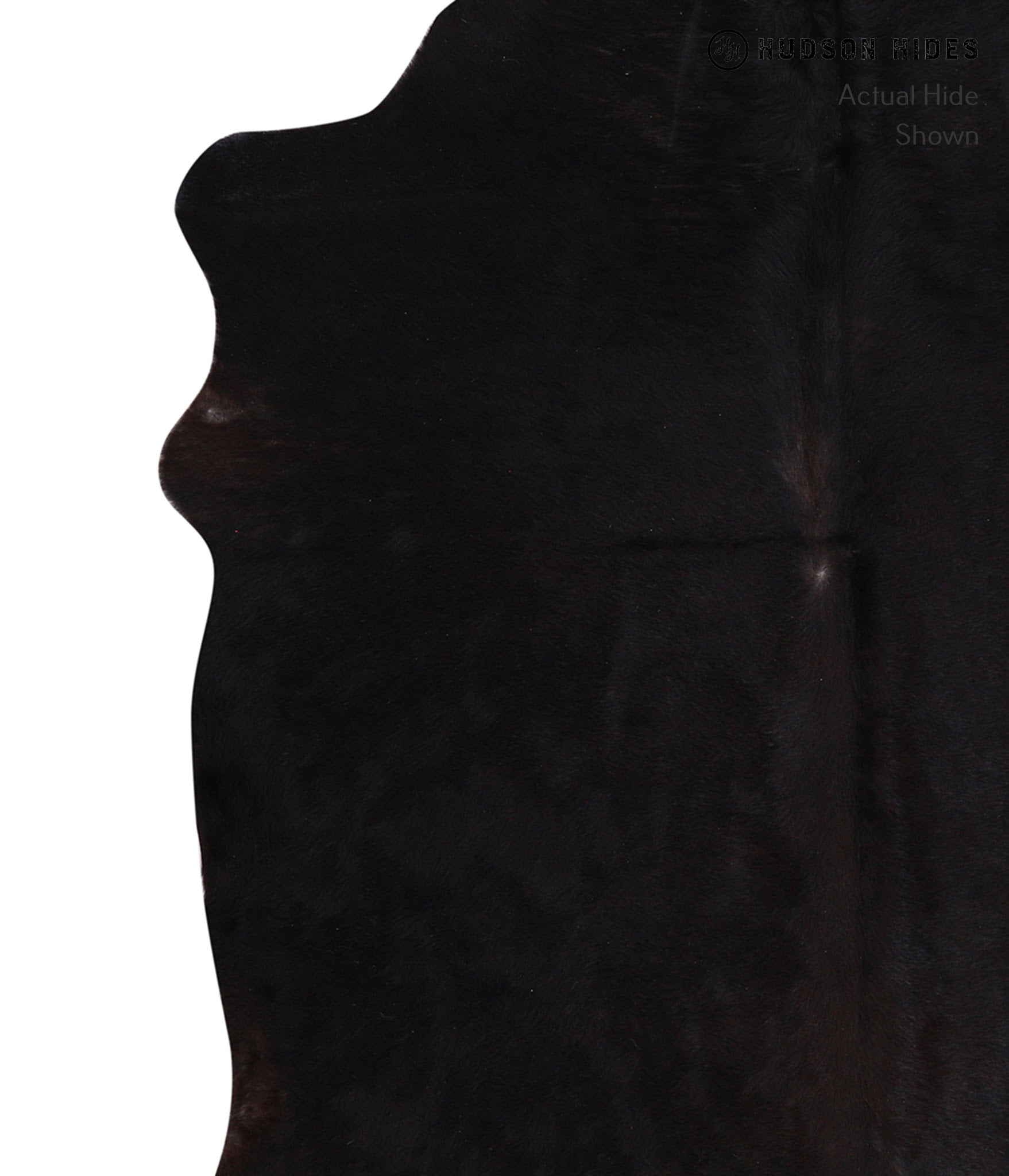 Solid Black Cowhide Rug #A5178