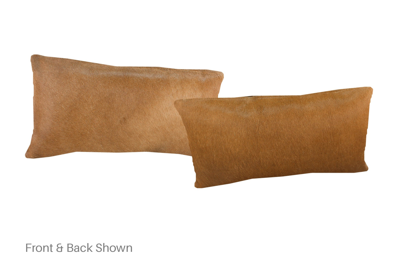Solid Brown Cowhide Pillow #A51784