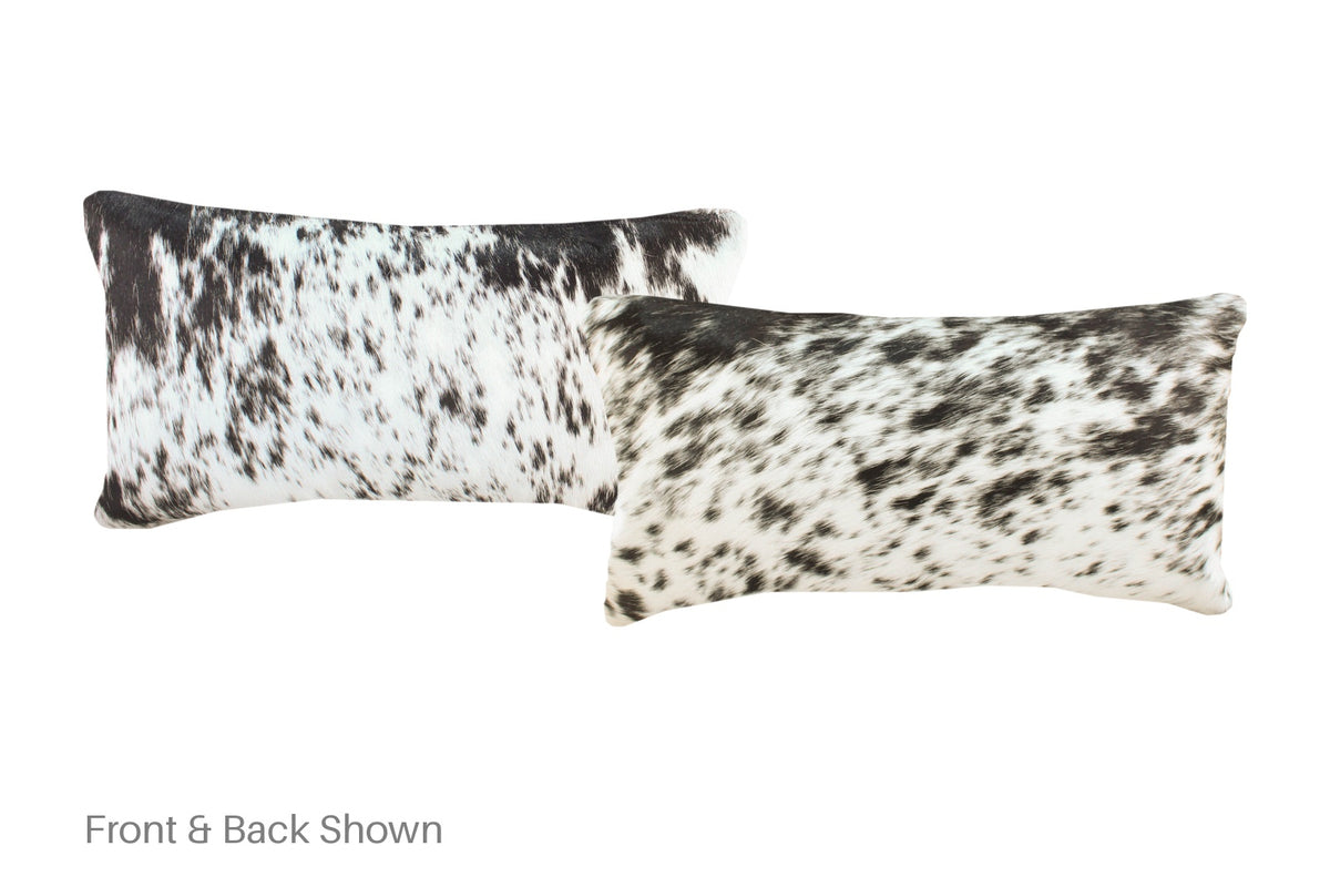 Black and White Cowhide Pillow #A51788