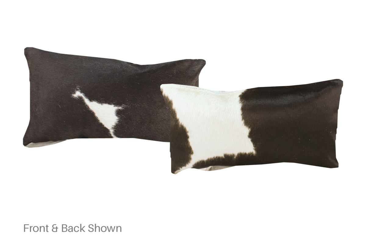 Black and White Cowhide Pillow #A51789
