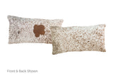 Salt and Pepper Brown Cowhide Pillow 12x22 #A51792 by Hudson Hides