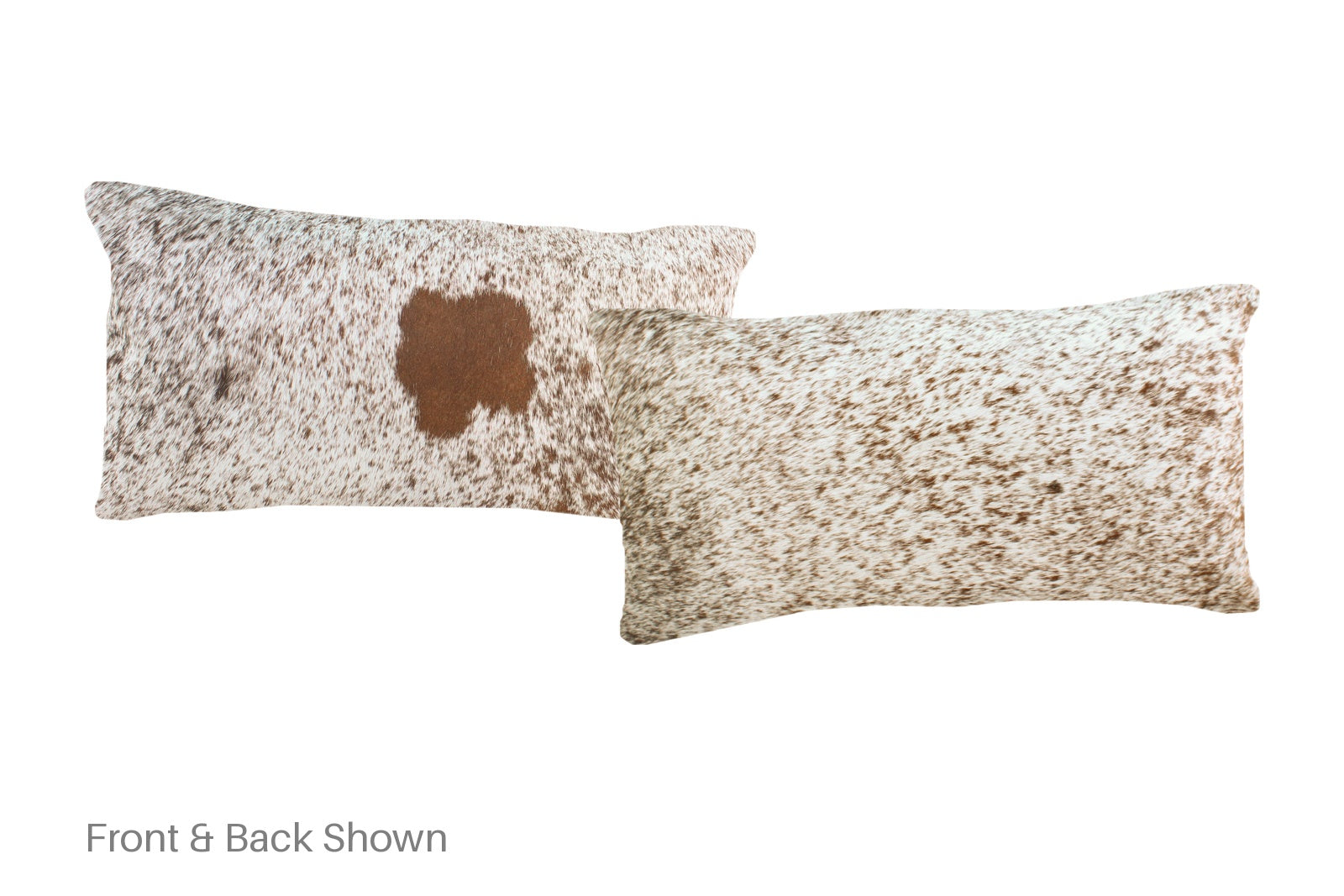Salt and Pepper Brown Cowhide Pillow #A51792