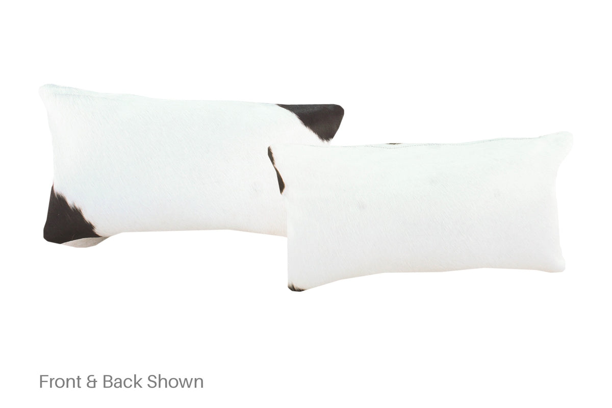 Black and White Cowhide Pillow #A51793