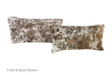 Salt and Pepper Brown Cowhide Pillow 12x22 #A51794 by Hudson Hides