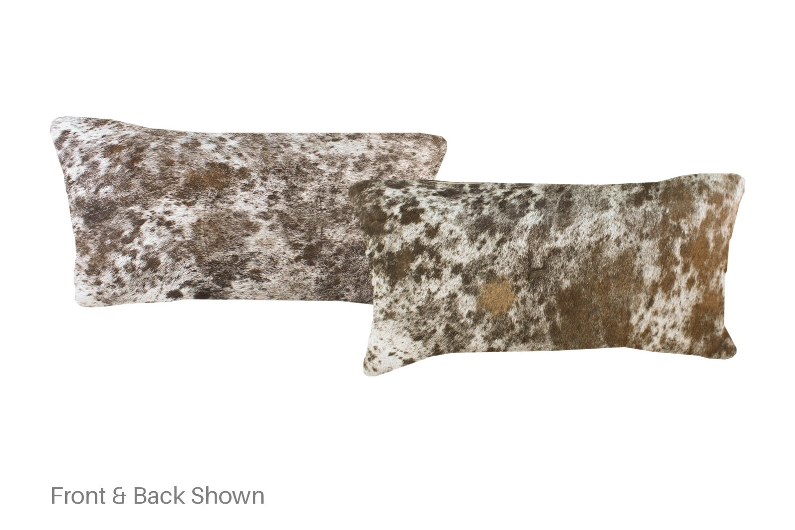 Salt and Pepper Brown Cowhide Pillow #A51794