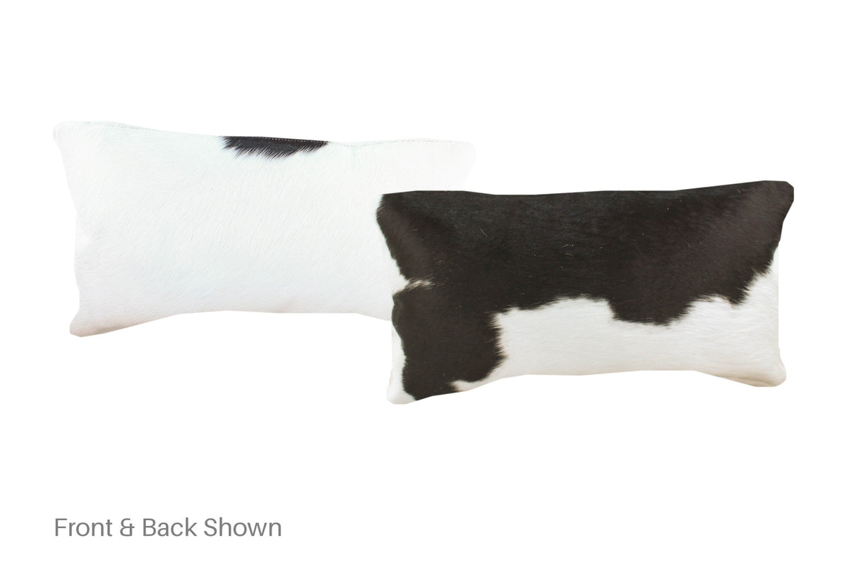 Black and White Cowhide Pillow #A51800