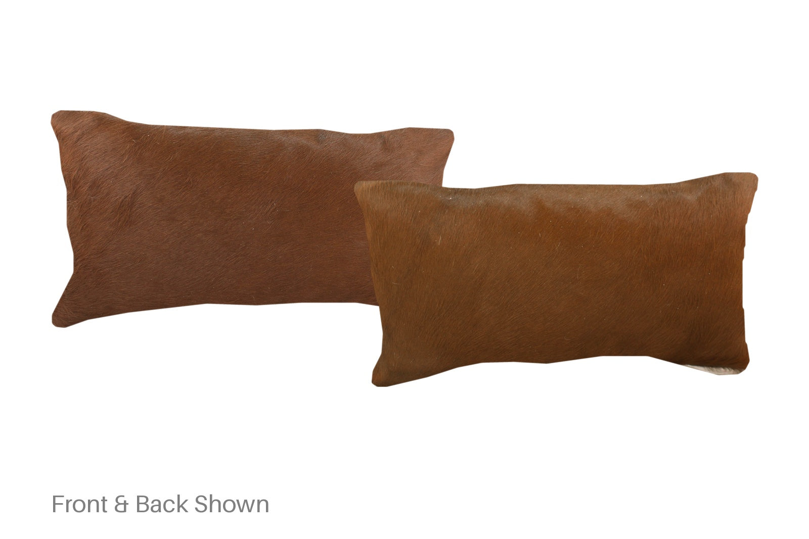 Solid Brown Cowhide Pillow #A51813