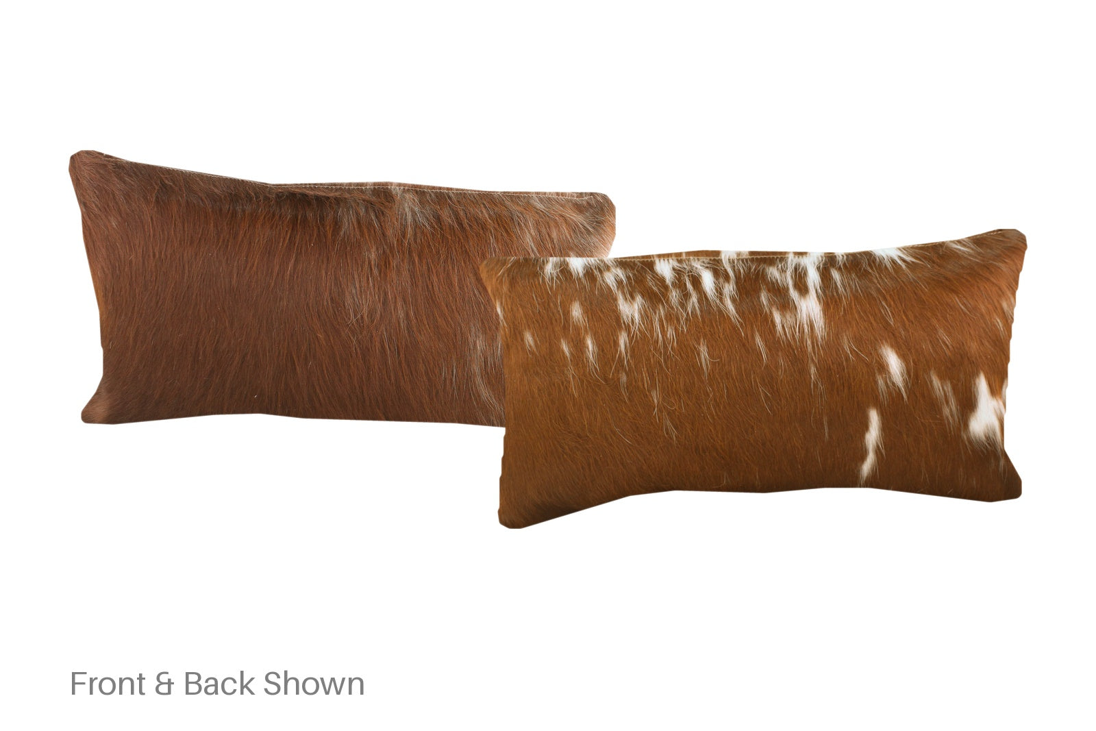 Brown and White Cowhide Pillow #A51819