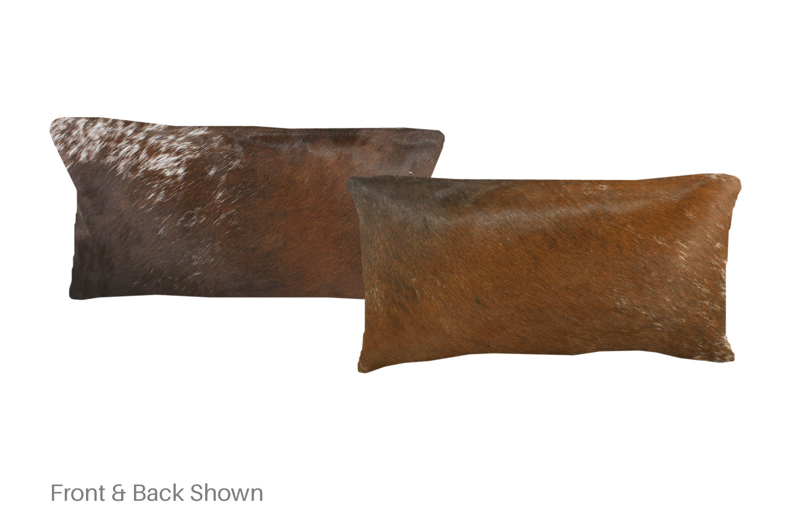 Brown with Red Cowhide Pillow #A51824