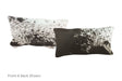 Salt and Pepper Black Cowhide Pillow 12x22 #A51832 by Hudson Hides