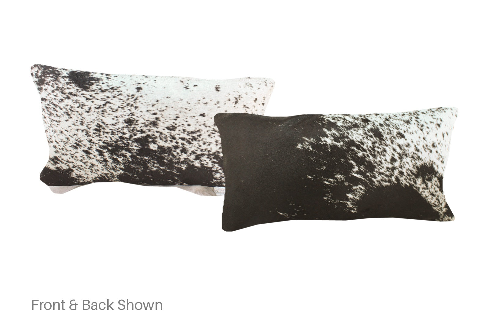 Salt and Pepper Black Cowhide Pillow #A51832