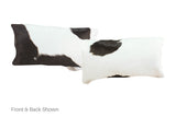 Black and White Cowhide Pillow 12x22 #A51841 by Hudson Hides