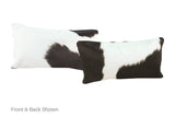 Black and White Cowhide Pillow 12x22 #A51842 by Hudson Hides