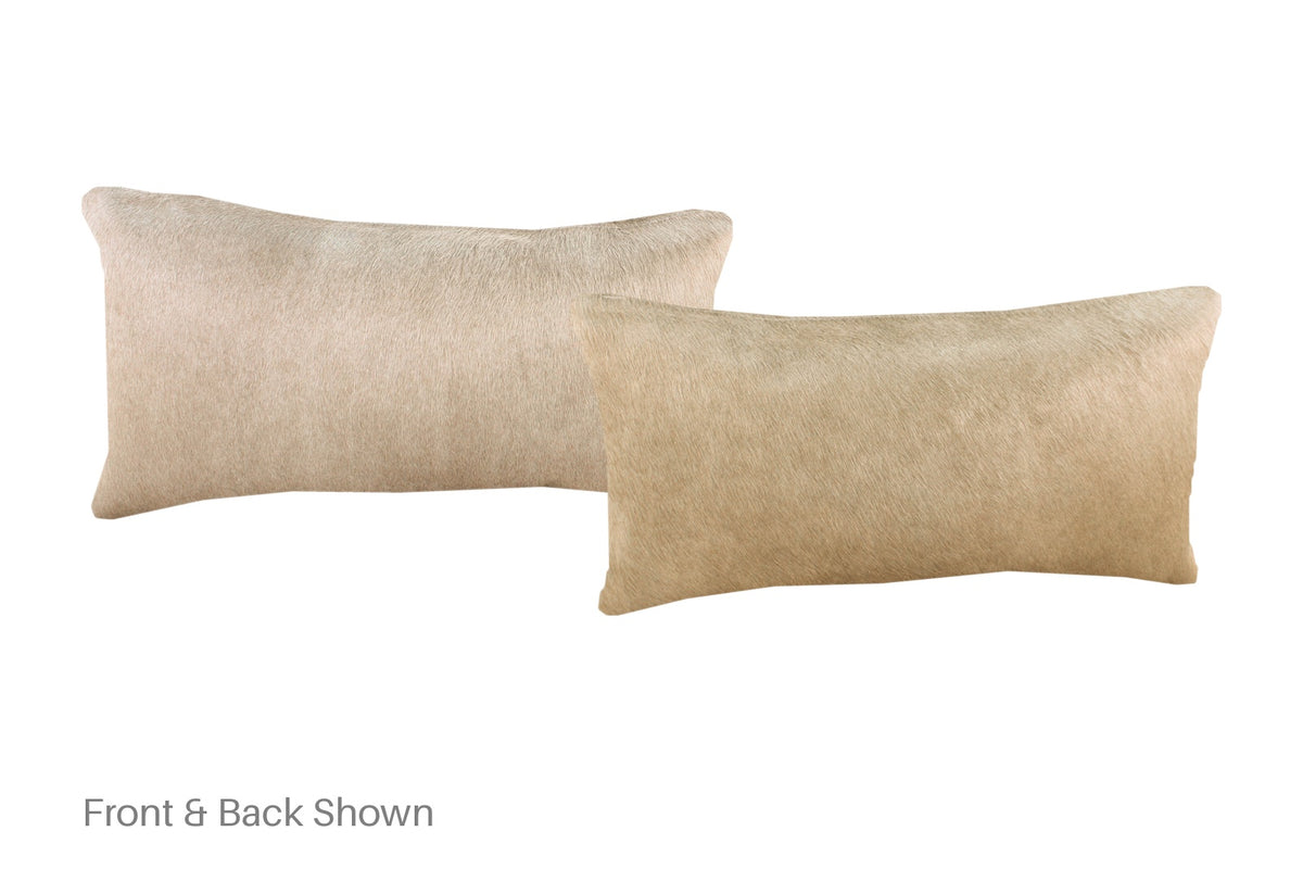 Champagne Cowhide Pillow #A51849