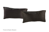 Solid Black Cowhide Pillow 12x22 #A51864 by Hudson Hides