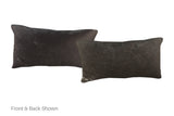 Solid Black Cowhide Pillow 12x22 #A51872 by Hudson Hides