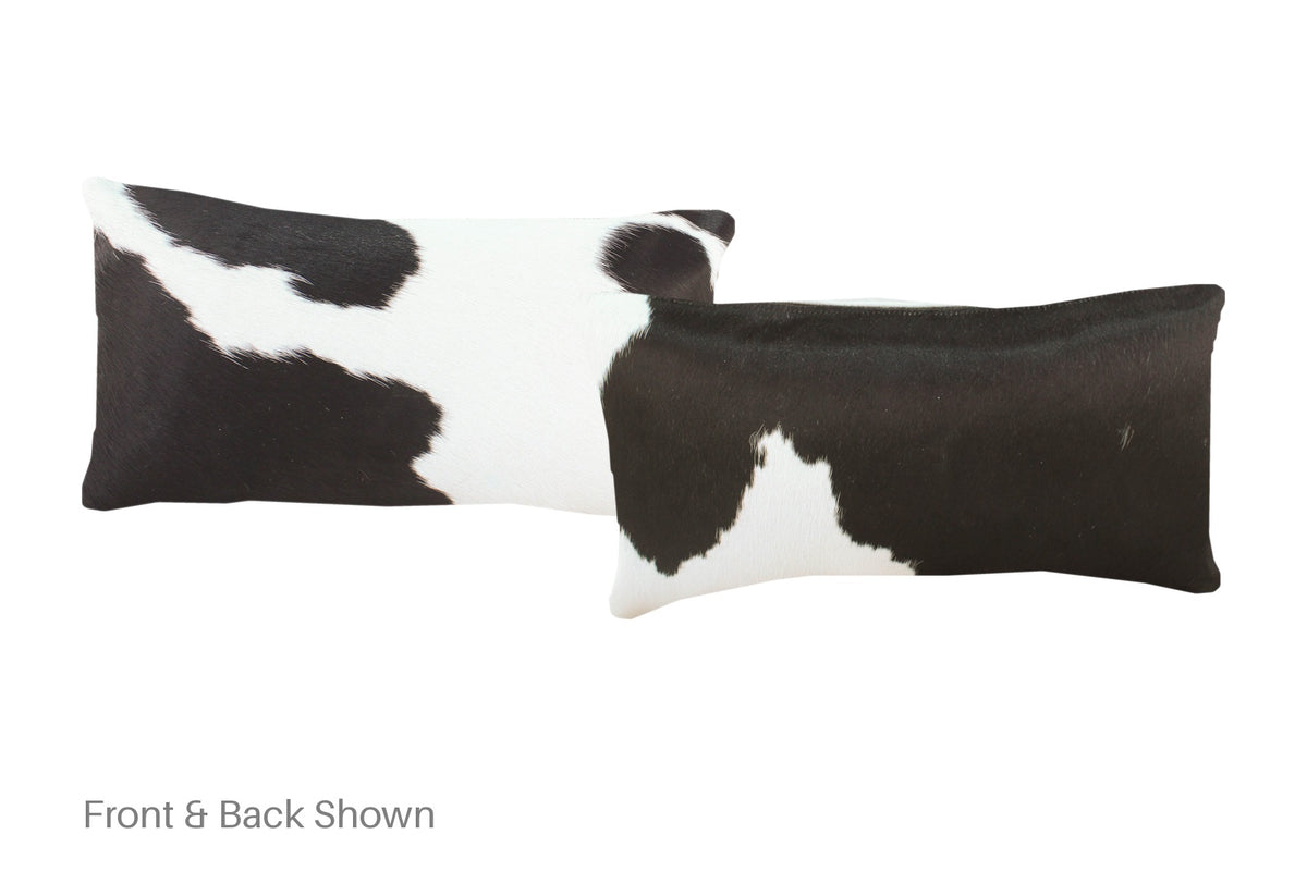 Black and White Cowhide Pillow #A51876