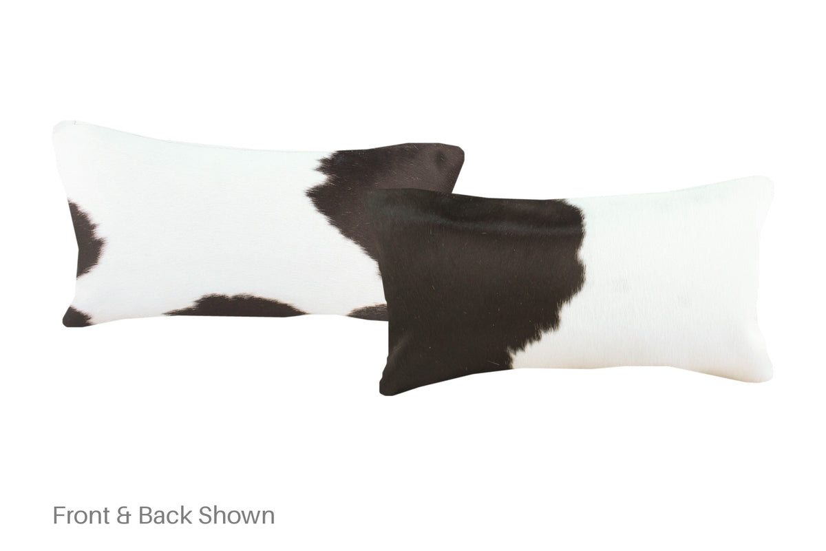 Black and White Cowhide Pillow #A51888