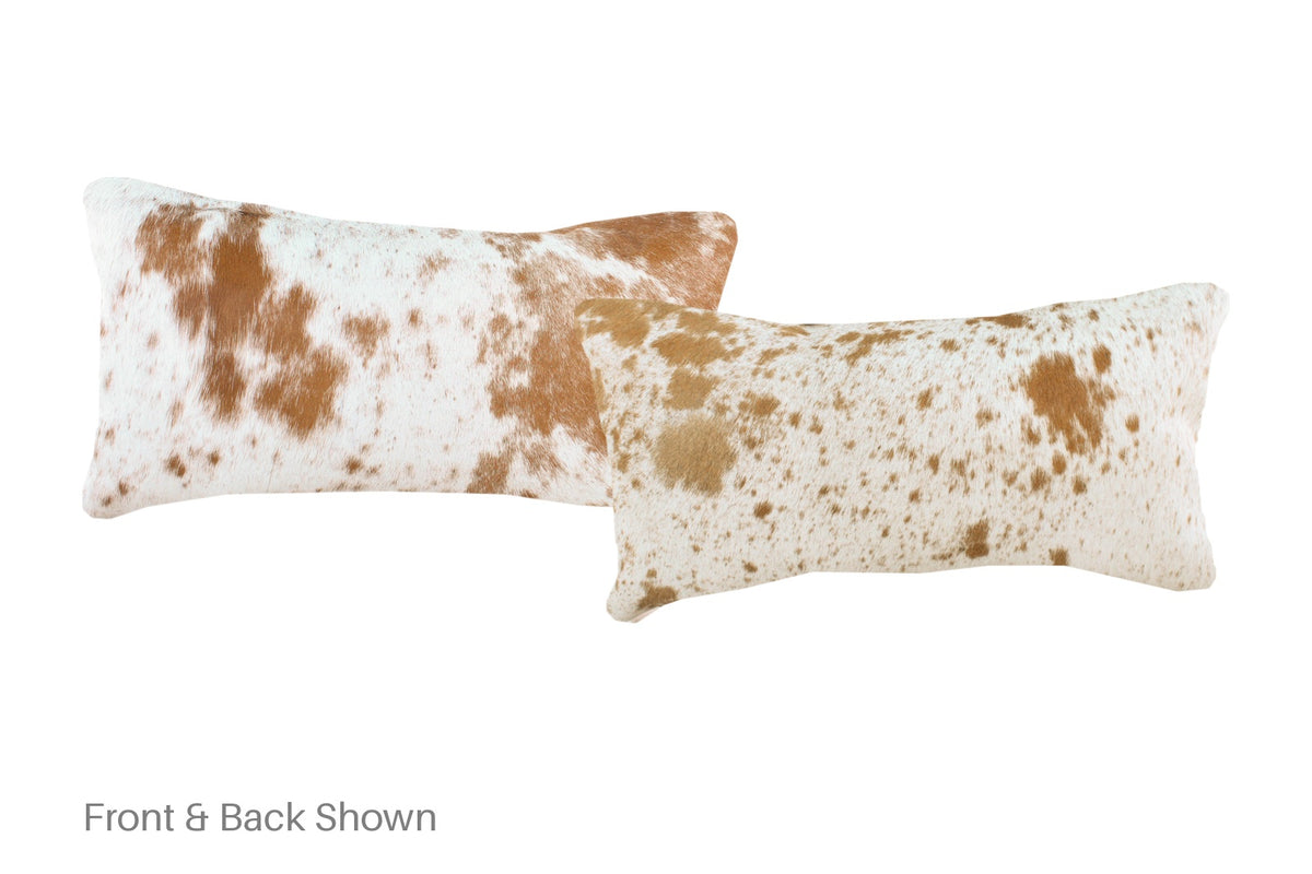 Salt and Pepper Brown Cowhide Pillow #A51893