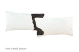 Black and White Cowhide Pillow 12x22 #A51898 by Hudson Hides