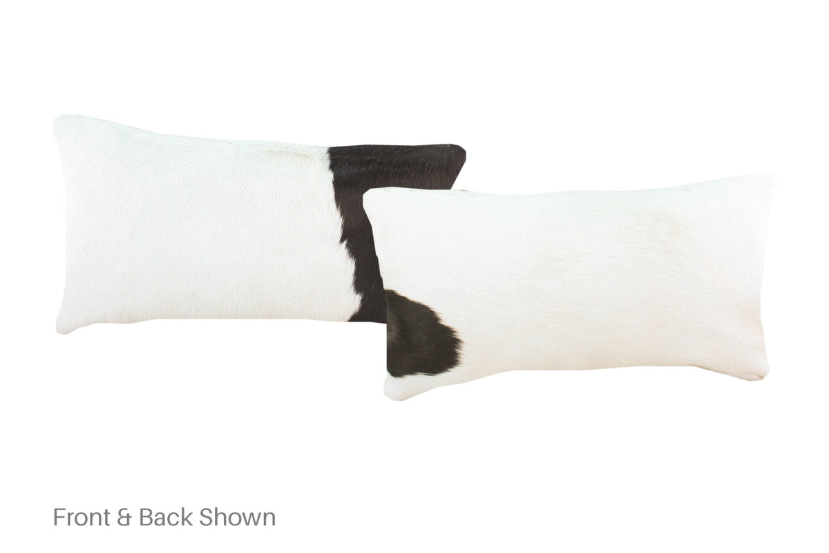 Black and White Cowhide Pillow #A51898