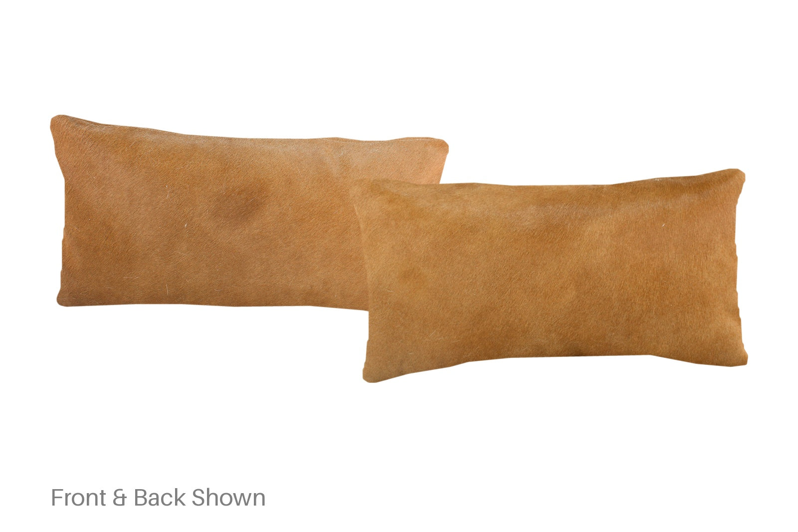 Solid Brown Cowhide Pillow #A51899
