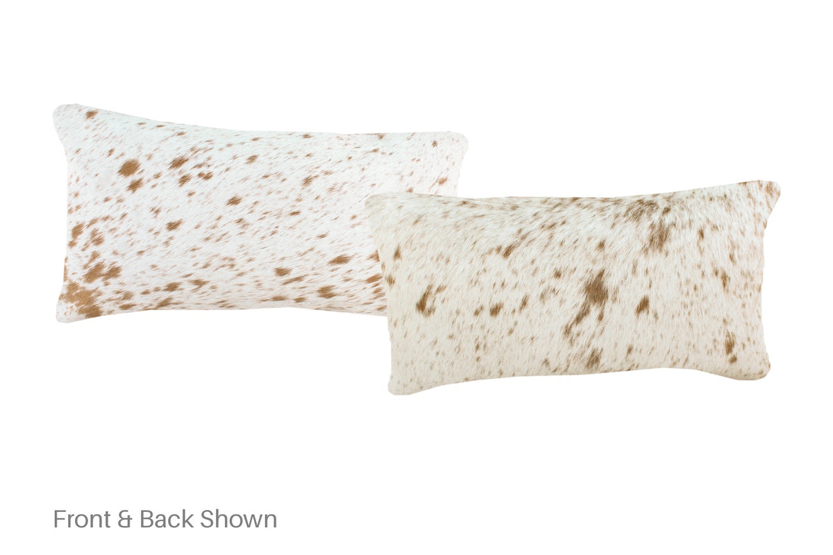 Salt and Pepper Brown Cowhide Pillow #A51904