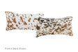 Salt and Pepper Brown Cowhide Pillow 12x22 #A51906 by Hudson Hides