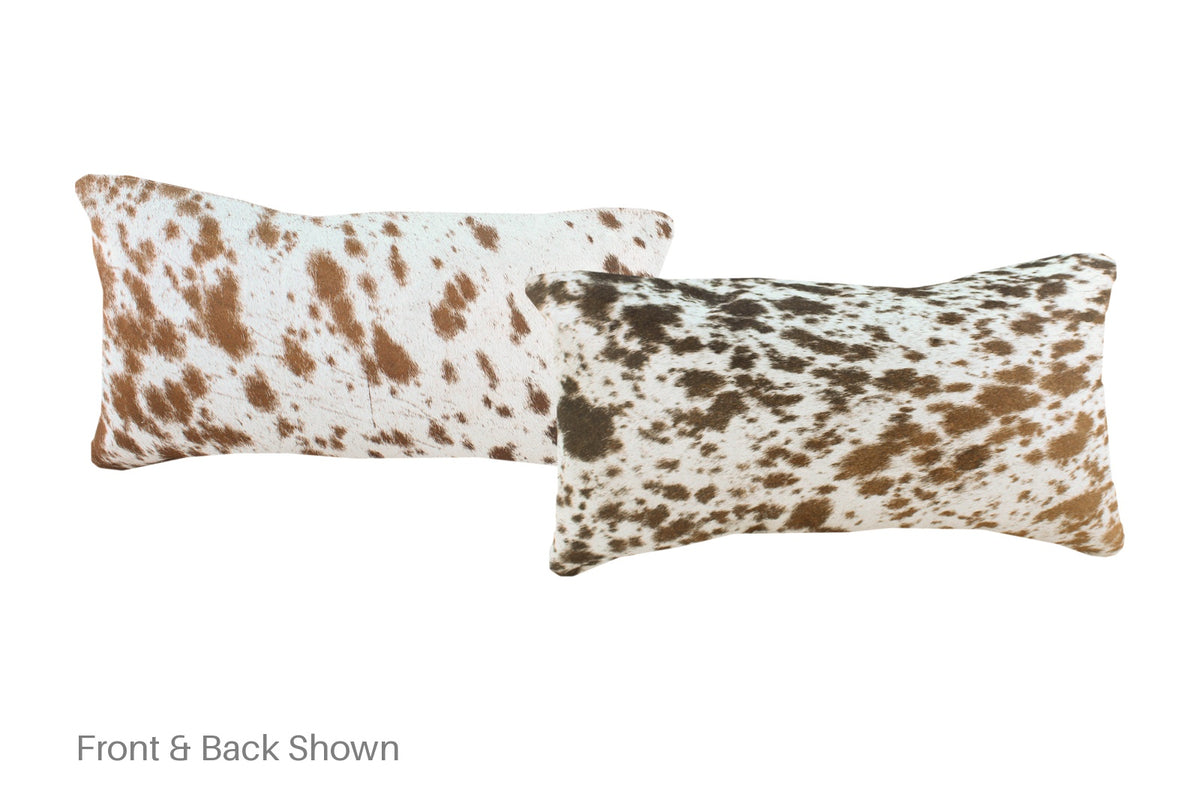 Salt and Pepper Brown Cowhide Pillow #A51906