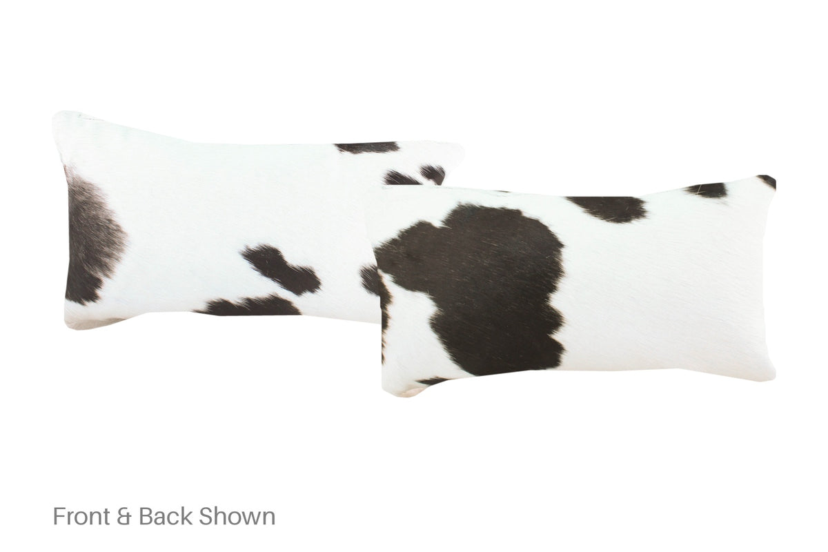 Black and White Cowhide Pillow #A51916