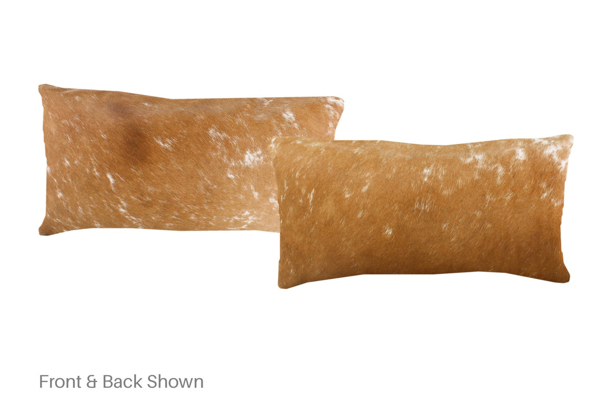 Salt and Pepper Brown Cowhide Pillow #A51918