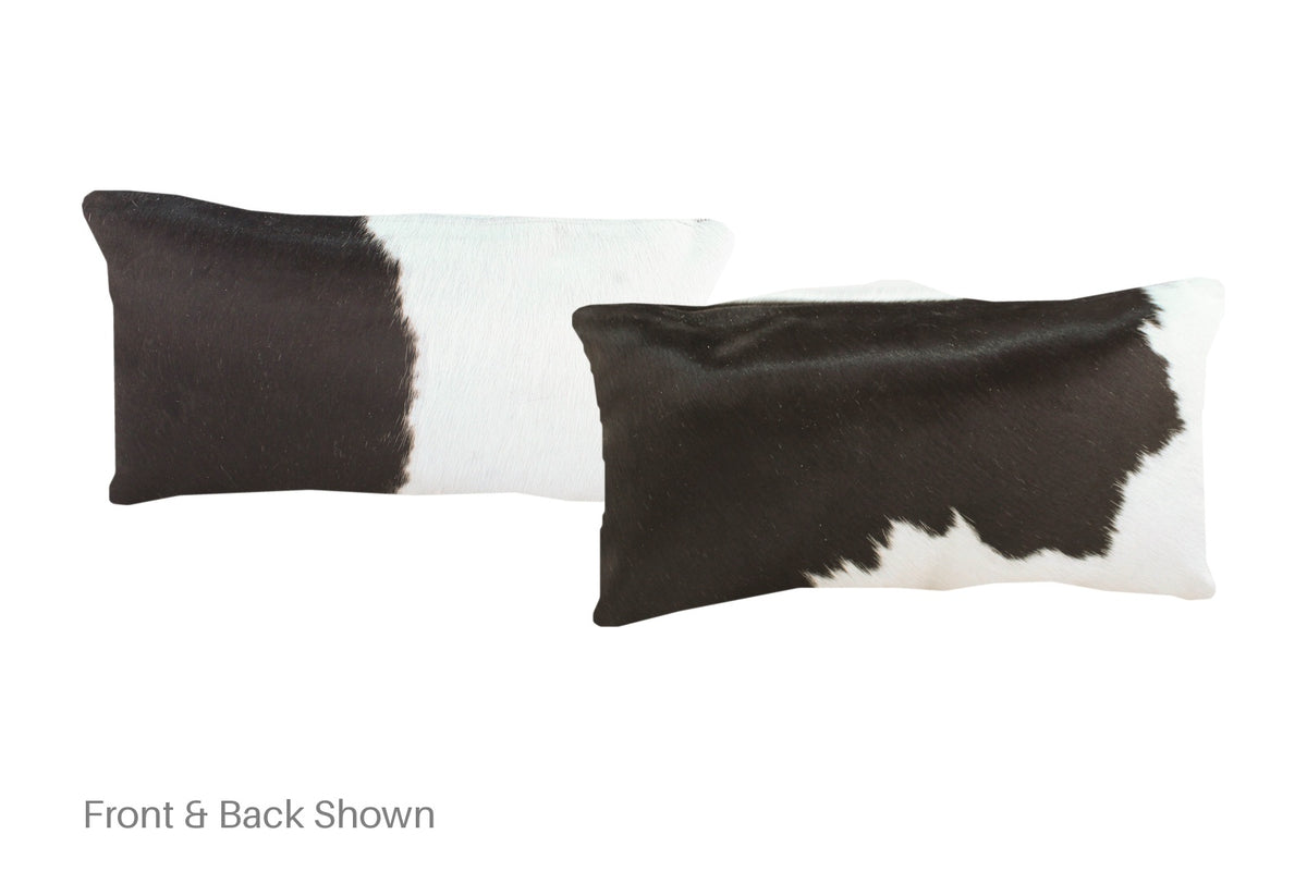 Black and White Cowhide Pillow #A51939