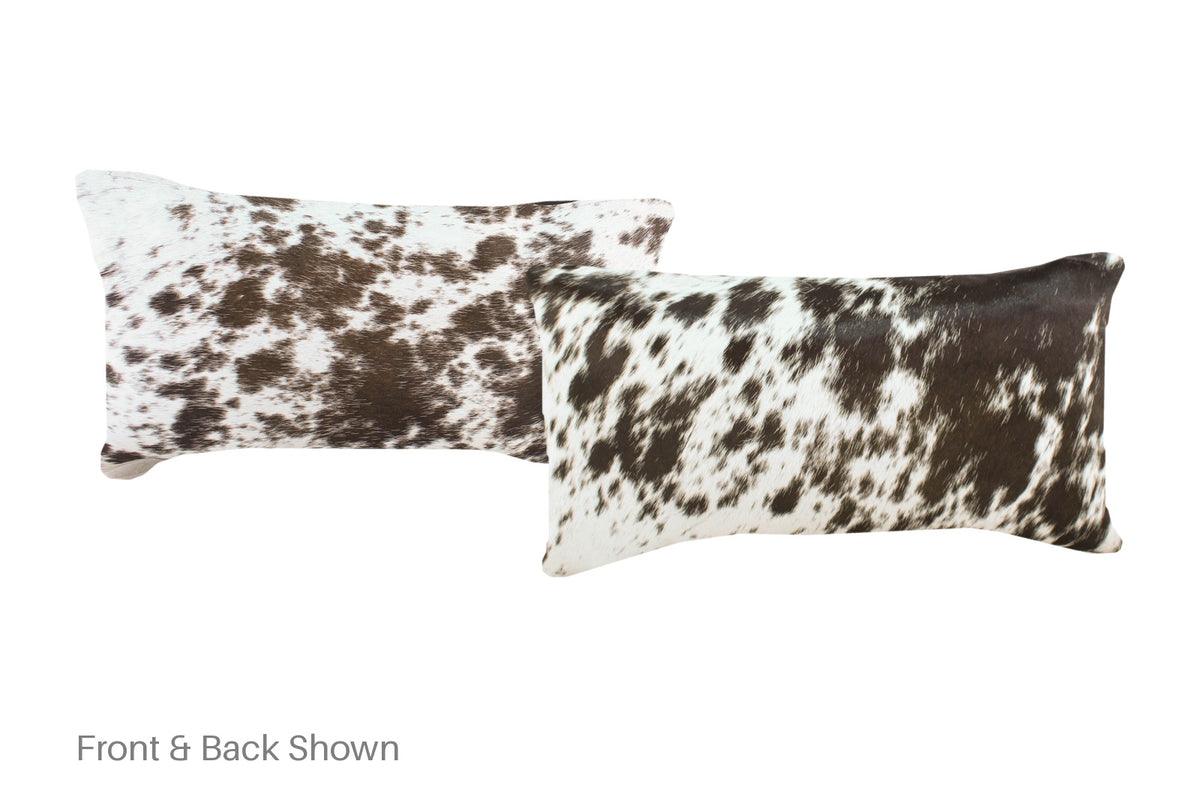 Salt and Pepper Black Cowhide Pillow #A51944