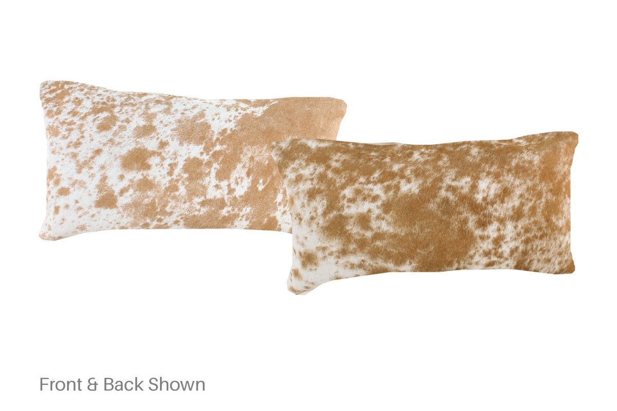 Salt and Pepper Brown Cowhide Pillow #A51953