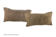 Grey with Beige Cowhide Pillow 12x22 #A51955 by Hudson Hides