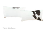 Black and White Cowhide Pillow 12x22 #A51956 by Hudson Hides