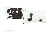Black and White Cowhide Pillow 12x22 #A51958 by Hudson Hides