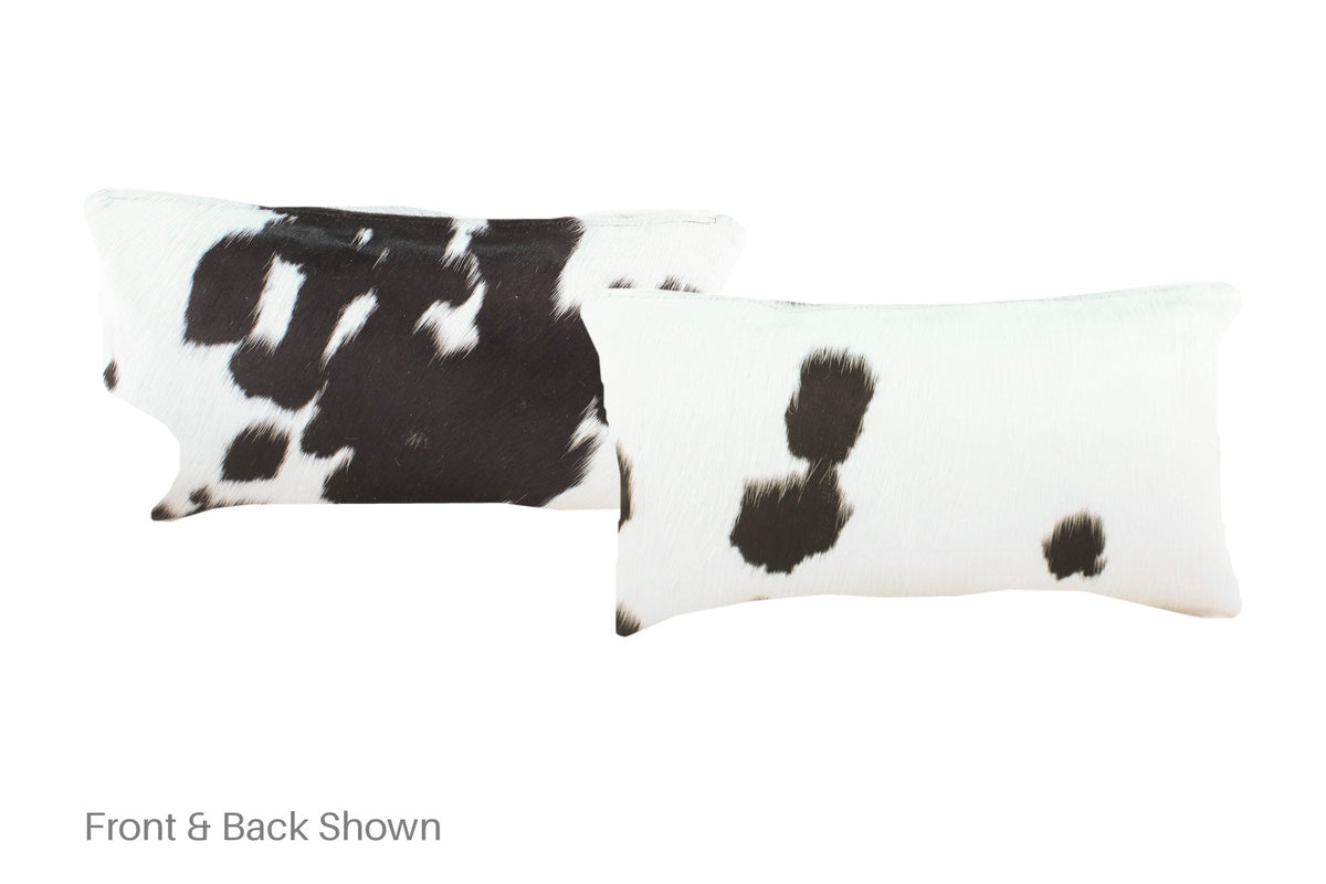 Black and White Cowhide Pillow #A51958