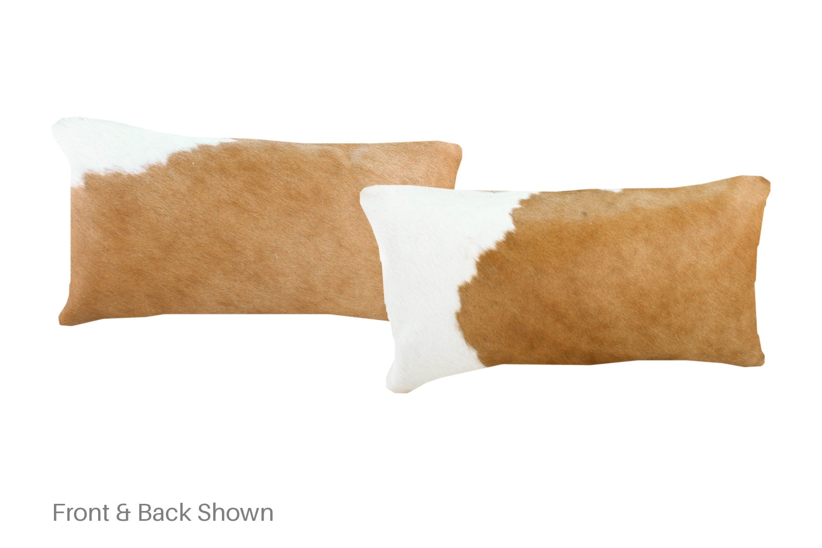 Brown and White Cowhide Pillow #A51961