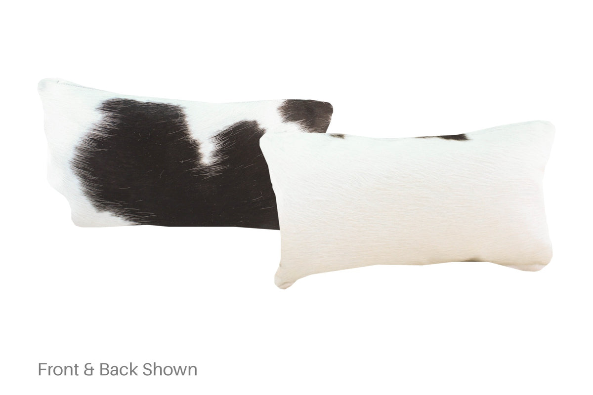 Black and White Cowhide Pillow #A51962