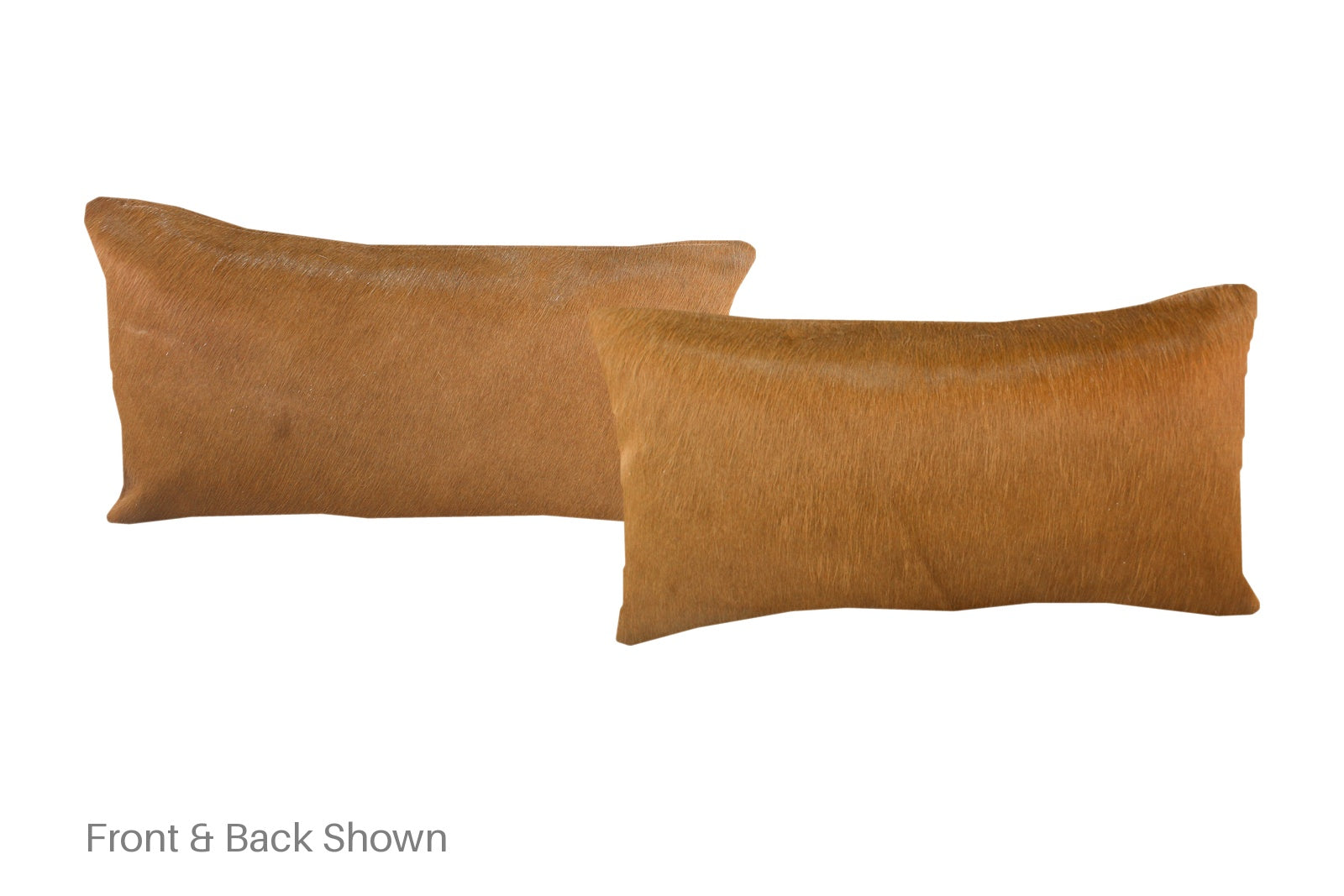 Solid Brown Cowhide Pillow #A51984